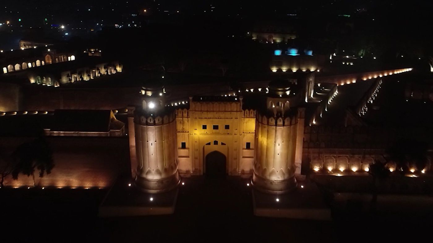 Lahore Fort under heritage illumination
